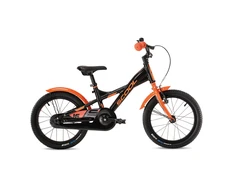 Vaikiškas dviratis S´COOL XXlite, 16" juodai oranžinis