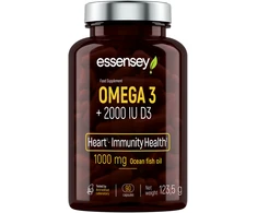 Riebalų rūgštis TREC ESSENSEY OMEGA 3 + 2000 TV D3 90 kapsulių