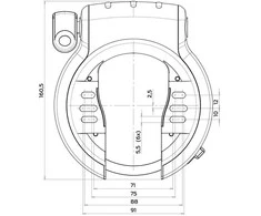None Frame lock AXA Defender Retractable (juodas)