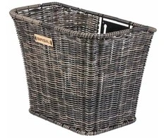 Front basket BASIL Bremen Rattan Look FM, dark ruda
