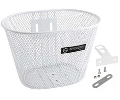 Front basket for children's bike SPENCER 16-24″, metal, baltas
