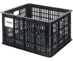 BASIL BICYCLE CRATE M vairo krepšys / vežėjas, 29,5 l, perdirbta sintetika, juoda (NAUJA)