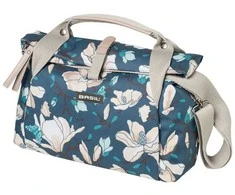 BASIL Vienvietis miesto krepšys MAGNOLIA CITY BAG 7L, užsegimas kabliuku, neperšlampamas poliesteris, žalsvai mėlynas (NAUJA) - BAS-17680