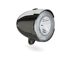 Headlight AXA 706-B, retro, with batteries, dark pilka