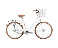 Bicycle ROMET Pop Art Classic 26, baltas + front basket
