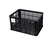 Plastikinė dviratė dėžė Basil - Dviratė modelis Crate - Juoda - Palaikymas pridedamas - 25L - Poilsio dviratis