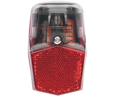 Rear light AXA RUN COMPACT BATT/ON-OFF/SMOKED/CARD