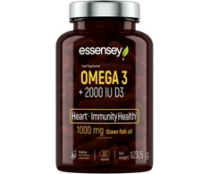 Riebalų rūgštis TREC ESSENSEY OMEGA 3 + 2000 TV D3 90 kapsulių