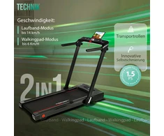 Treadmill CHRISTOPEIT 2in1, juodas