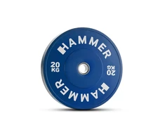 Weight plate HAMMER Bumper Plate, Mėlyna, 50mm, 20 kg