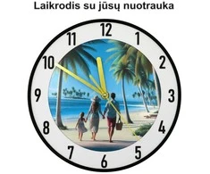 3D Gaminiai Sieninis laikrodis su jūsų nuotrauka