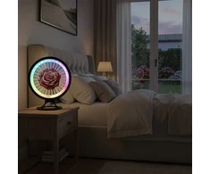 3D Gaminiai Stalinis LED šviestuvas Rožė, apskritimo formos