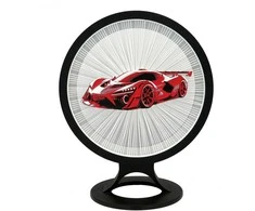 3D Gaminiai Stalinis LED šviestuvas Sportinis automobilis, apskritimo formos