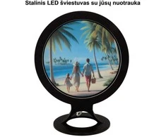 3D Gaminiai Stalinis LED šviestuvas su Jūsų nuotrauka, apskritimo formos