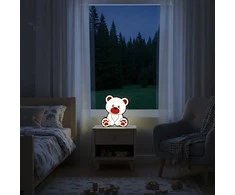 3D Gaminiai Vaikiškas LED šviestuvas Meškiukas