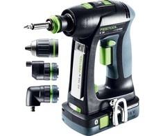 Suktuvas-gręžtuvas Festool C 18 HPC 4,0 I-Set; 18 V; 2x4,0 Ah akum