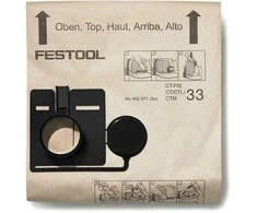 Popieriniai maišeliai dulkių siurbliui Festool FIS-CT 33 5X