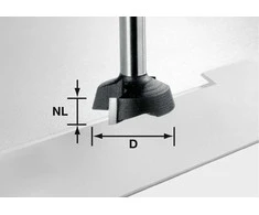 Grąžtas Galinė freza Festool; HW; Ø28 mm