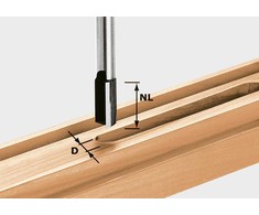 Griovelių freza su galiniais ašmenimis Festool; Ø14 mm; 100 mm