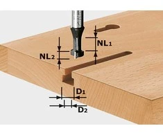 Kotinė T-formos griovelių freza Festool; 9/5/10,5/6 mm