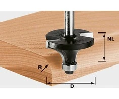 Apvalinimo freza su dvejais skirtingo skersmens guoliais Festool 2/9/49 mm