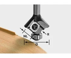 Festool Suapvalinimo freza su apsukamomis pjovimo plokštelėmis S8 HW R1 D28 KL12,7 MFK