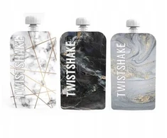1 vnt Twistshake daugkartinio naudojimo PAŠELĖLIS 220 ml MARMULINIAI MĖLYNAI