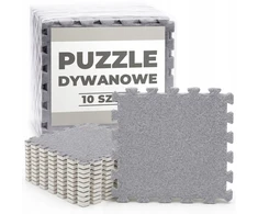 10 pilkų kiliminių grindų dėlionių kilimėlių rinkinys 30×30 cm