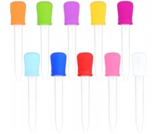 10 VIENETŲ 5 ML PIPETES SU LAŠINTUKU, SKAIDRIU SILIKONU