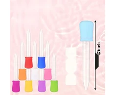 10 VIENETŲ 5 ML PIPETES SU LAŠINTUKU, SKAIDRIU SILIKONU