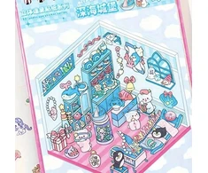 10 x 3D lipdukai ANTISTRESS KNYGA TIKTOK HOUSES ROOMBOX SCENES DIY