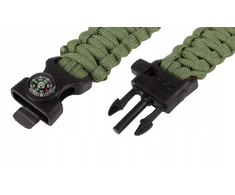 101 Inc. Išgyvenimo apyrankė Paracord TM su kompasu, žalia 18068