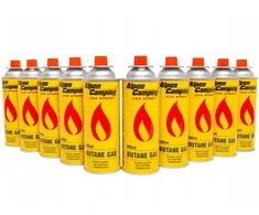10x dujų kasetė 400 ml dujų kasetė, skirta ALPEN CAMPING dujų degikliui