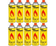 10x dujų kasetė 400 ml dujų kasetė, skirta ALPEN CAMPING dujų degikliui