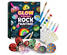 10x Painting Stones Set Creative Paints Glitter DIY vaikams