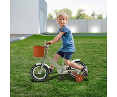 12 colių balansinis ir pedalinis dviratis 2-4 metų amžiaus - Žalias