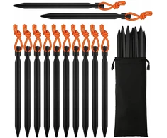 12 Vnt. TENT STARS TOURIST TENT SPEEL PLIENINIAI 18CM + KREPŠELIS