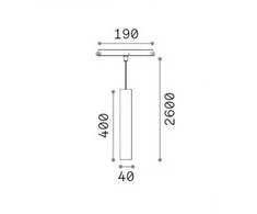 Pakabinamas šviestuvas Magnetinis šviestuvas Ego Pendant Tube 12W 3000K 1-10V Gd