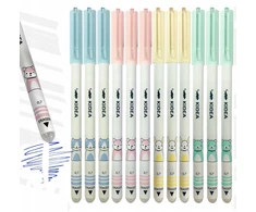 Derform 12x mėlynas ištrinamas gelio rašiklis 0,7 mm ANIMALS Kidea