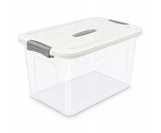 13L plastikinis indas su permatomu dangteliu, 37x26x20