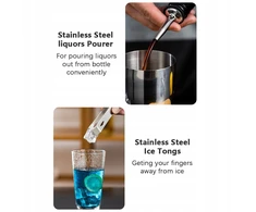 14vnt/komplektas Mixology Bartender Kit kokteilių plaktuvas