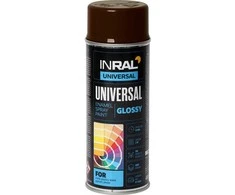 Aerozoliniai universalūs dažai INRAL UNIVERSAl šokoladiniai RAL8017 400 ml.