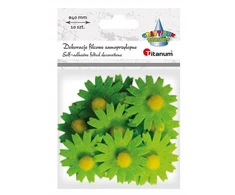 1Deame 3D veltinio gėlių dekoracijos žalios 10vnt - Titanum