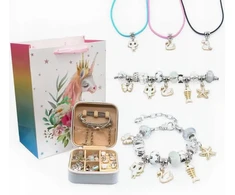 1X DIDELIS RINKINYS, SKIRTA CHARMS APYNĖLEMS IR KORJALŲ KAROLIŲ DĖŽUTĖ