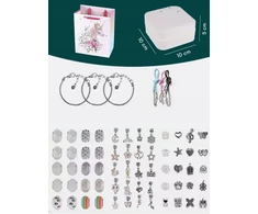 1X DIDELIS RINKINYS, SKIRTA CHARMS APYNĖLEMS IR KORJALŲ KAROLIŲ DĖŽUTĖ