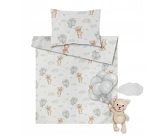2 DALIES PATALYS VAIKŲ LOVAČIAI 120x90 LOVIŠTEI 120x60 MEDVILNĖ 100%