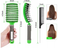 2 DALIS LAUKINIŲ ŠERIŲ NAILONINIŲ ŠEPEČETŲ ERGONOMINIS NESLYDIMO MASAŽAS