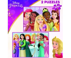 Educa,Disney 2 dėlionės DISNEY PRINCESS, 6-8 metų, 2x100 dalių
