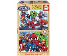 G3 2 dėlionės SUPER HEROJUS ADVENTURES 3+ metų, 2x25 dalių