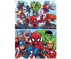 G3 2 dėlionės SUPER HEROJUS ADVENTURES 3+ metų, 2x25 dalių